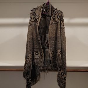 Aztec design poncho